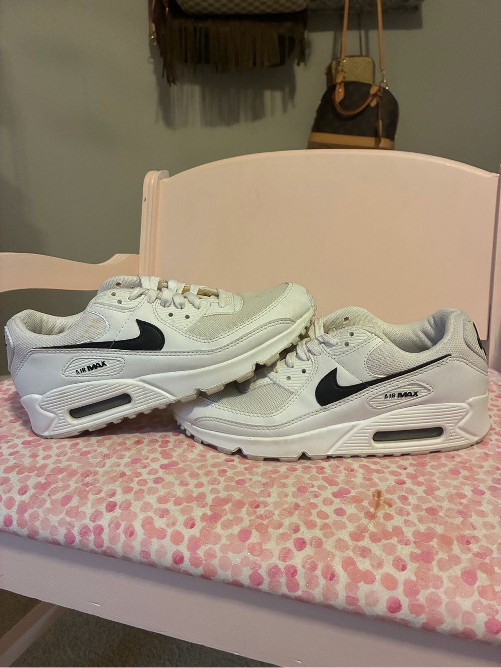 Nike Women’s White and Black Air Max Athletic Sneakers